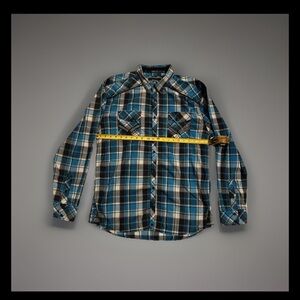 Buckle Blue and Black Casual Plaid Shirt 180